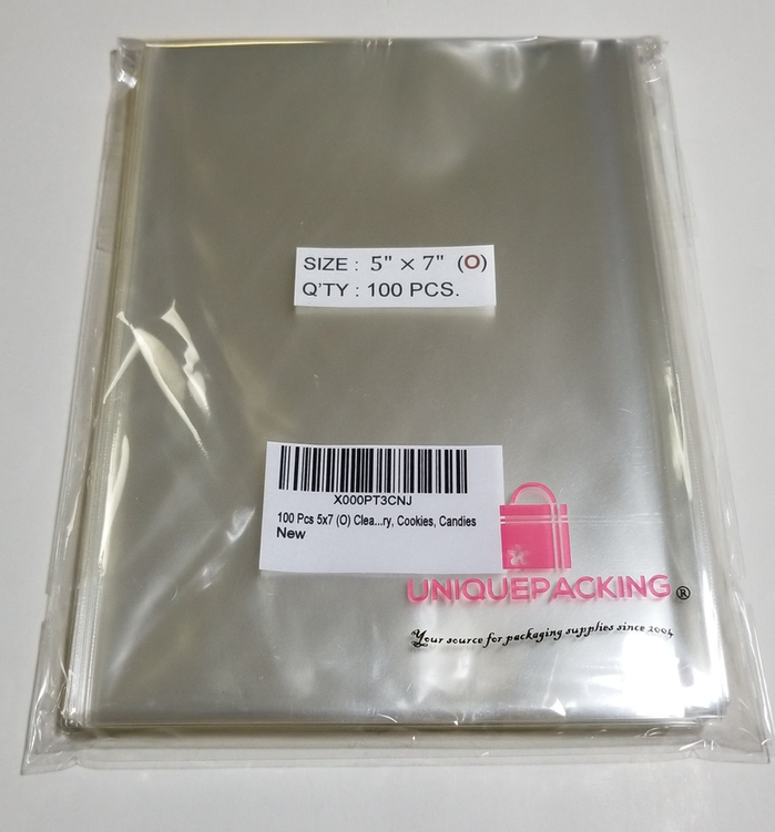 3000- 5 x 7 (O) Clear Open-End Cello Bags